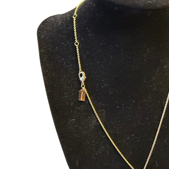 Coach Rose Gold Logo Necklace with Minimalist Pendant - Picture 7 of 7